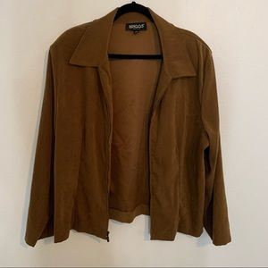 Briggs New York Faux Suede Zip Up
